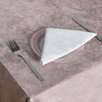 Premium Velvet 90"x156" Rectangle Tablecloth Mauve - Reusable Soft & Seamless Table Cover