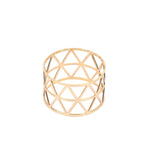 5 Pack Metallic Gold Geometric Napkin Rings, Paper Napkin Holders