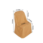 Polyester Slip On Folding Chair Covers Gold - Stain-Resistant Reusable Durable Fabric