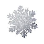 6-Pack Dining Table Mats Snowflake Design Silver - Vinyl Non-Slip Surface for Winter Decor 18"