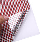 21â€x11" Red Self Adhesive Rhinestone Diamond Sticker Wrap Sheets, DIY Craft Gem Stickers