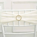 Rhinestone Chair Sash Band Buckle Gold 2" Circle Metal - Glittering Diamond Bow Pin for Chair Sashes & Wedding Decor