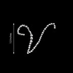 12 Pack 1.5" Clear Rhinestone Monogram Letter Jewel Sticker Self Adhesive DIY Diamond Decor - V