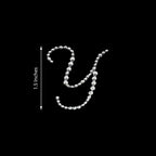 12 Pack 1.5" Clear Rhinestone Monogram Letter Jewel Sticker Self Adhesive DIY Diamond Decor - Y