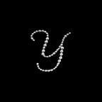 12 Pack 1.5" Clear Rhinestone Monogram Letter Jewel Sticker Self Adhesive DIY Diamond Decor - Y