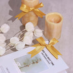 50 Pcs 10" Gold Pre Tied Ribbon Bows, Satin Ribbon With Gold Foil Lining For Gift Basket and Party Favors Decor