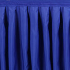 Polyester 21ft Table Skirt Royal Blue - Classic Pleated Design