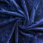 Navy Blue Crushed Velvet Backdrop Curtain â€“ 8ft x 8ft Event Drape with Rod Pocket, Privacy Panel for Photo Booths & Events