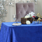 Premium Velvet 90"x132" Rectangle Tablecloth Royal Blue - Reusable Soft & Seamless Table Cover