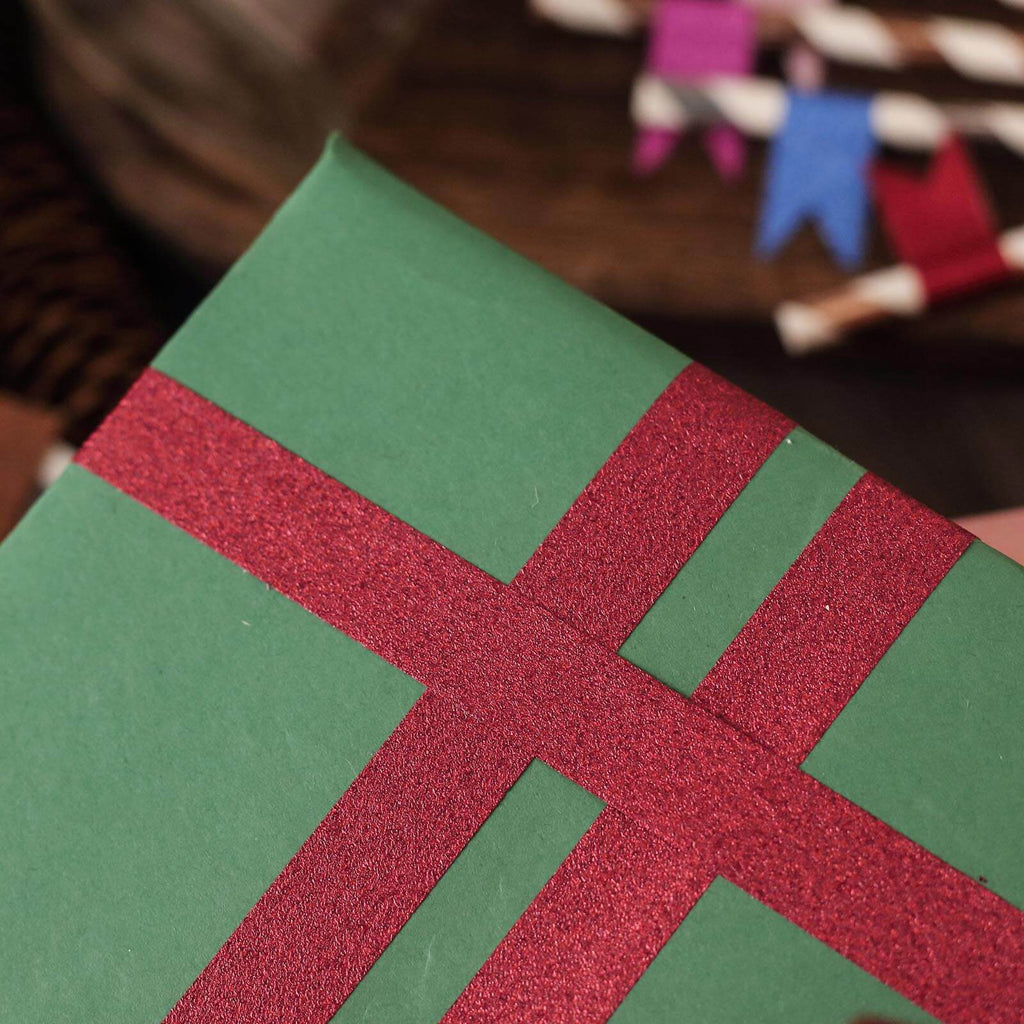 5 Pack 0.5"x5 Yards Burgundy Washi DIY Craft Glitter Tape