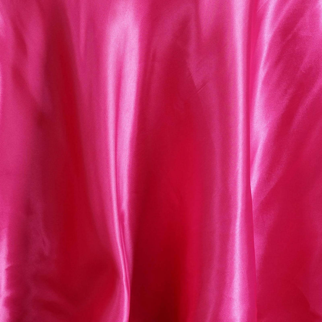Satin 108" Round Tablecloth Fuchsia - Smooth and Lustrous Table Cover