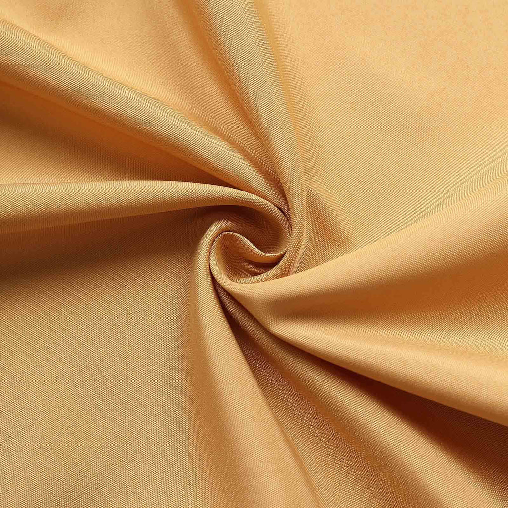 2 Pack Gold Polyester Event Curtain Drapes, 10ftx8ft Backdrop Event Panels With Rod Pockets 130 GSM