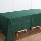 Polyester 72"x120" Rectangle Tablecloth Hunter Emerald Green - Durable and Stylish Table Cover
