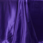 Satin Rectangular 90"x156" Tablecloth Purple - Seamless Table Cover