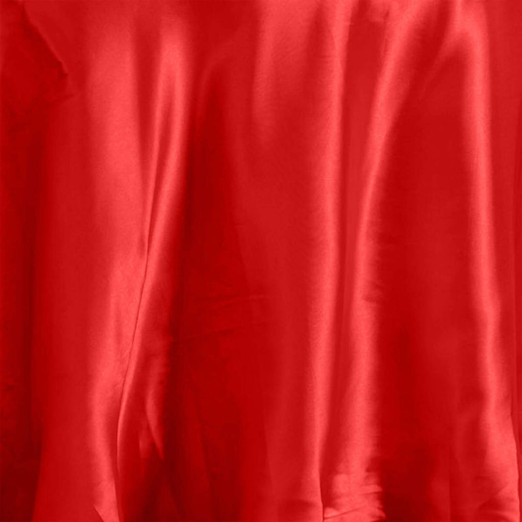 Satin 108" Round Tablecloth Red - Smooth and Lustrous Table Cover