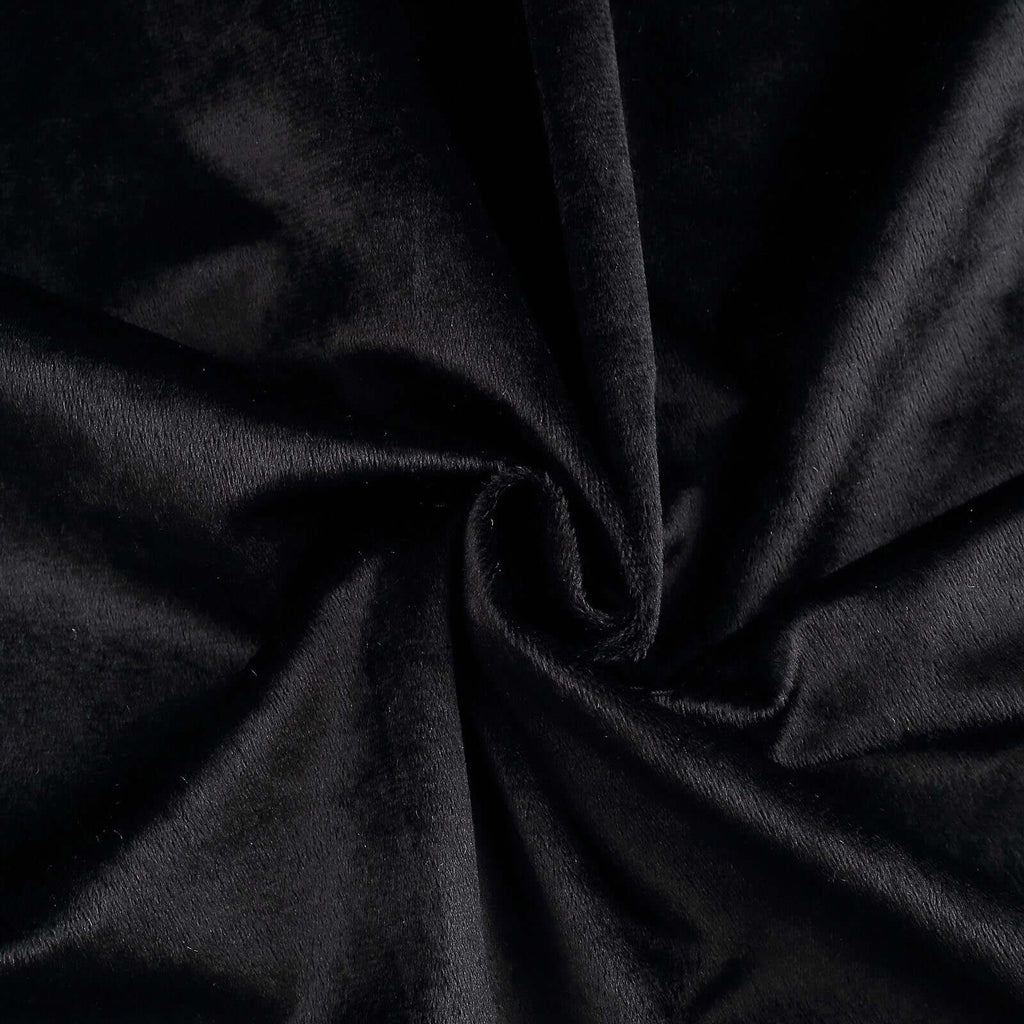 Premium Velvet 120" Round Tablecloth Black - Reusable Soft & Seamless Table Cover for Upscale Events