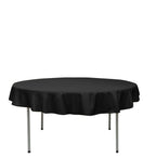 Premium Polyester 70" Round Tablecloth Black - Stain and Wrinkle-Resistant 220GSM Table Cover