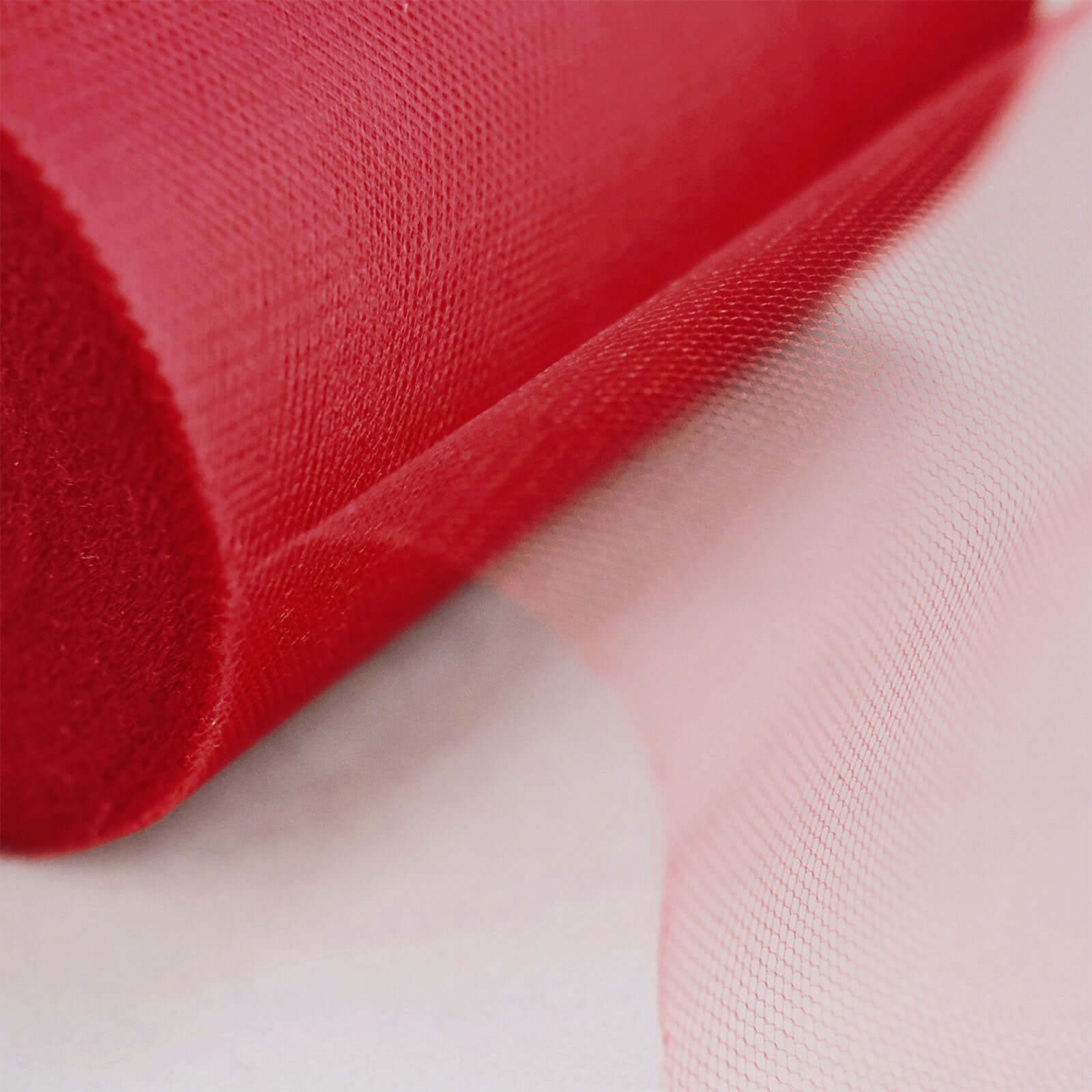 6"x100 Yards Red Tulle Fabric Bolt, Sheer Fabric Spool Roll For Crafts