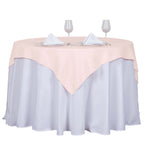 Polyester 54"x54" Table Overlay Square Tablecloth Blush - Wrinkle-Resistant & Durable Table Cover