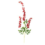 5 Pack 44" Silk Hanging Wisteria Flower Garland Vines in Burgundy, 3 Strands in 1 Bush