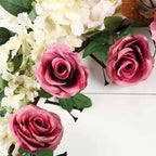 6ft Dusty Rose Artificial Silk Rose Hanging Flower Garland Faux Vine