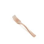 24-Pack Plastic Mini Dessert Forks Rose Gold 4"