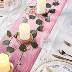 Glitter Paper 9ft Table Runner Roll Rose Gold Disposable Circle Pattern - Stylish Party Decor