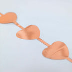 Rose Gold Heart Chain Foil Fringe Curtain Party Backdrop, Metallic Rose Gold Tinsel Streamer Party Decor - Door Window Foil Curtain - 3ftx6.5ft - Bell Racket Store