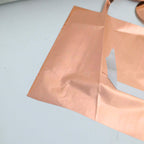 Rose Gold Round Chain Foil Fringe Curtain Party Backdrop, Metallic Rose Gold Tinsel Streamer Party Decor - Door Window Foil Curtain - 3ftx6.5ft - Bell Racket Store