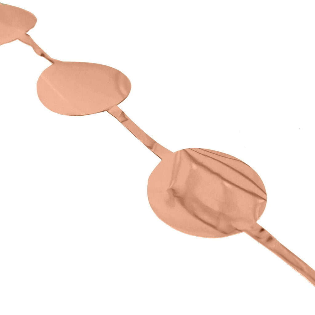 Rose Gold Round Chain Foil Fringe Curtain Party Backdrop, Metallic Rose Gold Tinsel Streamer Party Decor - Door Window Foil Curtain - 3ftx6.5ft - Bell Racket Store