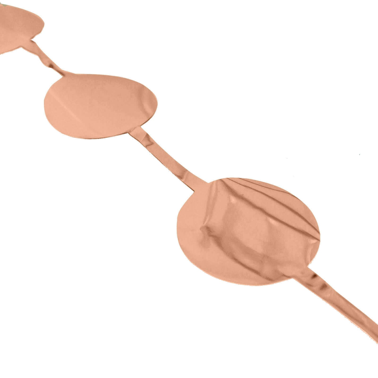 Rose Gold Round Chain Foil Fringe Curtain Party Backdrop, Metallic Rose Gold Tinsel Streamer Party Decor - Door Window Foil Curtain - 3ftx6.5ft - Bell Racket Store