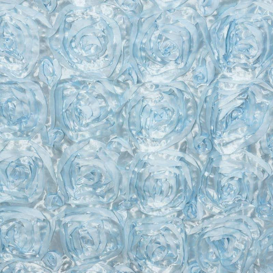 Rosette Satin 14"x108" Table Runner Light Blue - Grandiose Design - Bell Racket Store