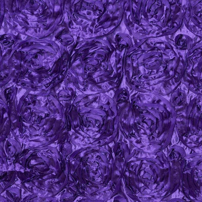 Rosette Satin 14"x108" Table Runner Purple - Grandiose Design - NestOCart