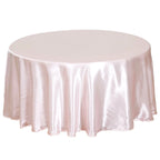 Satin 108" Round Tablecloth Blush - Smooth and Lustrous Table Cover