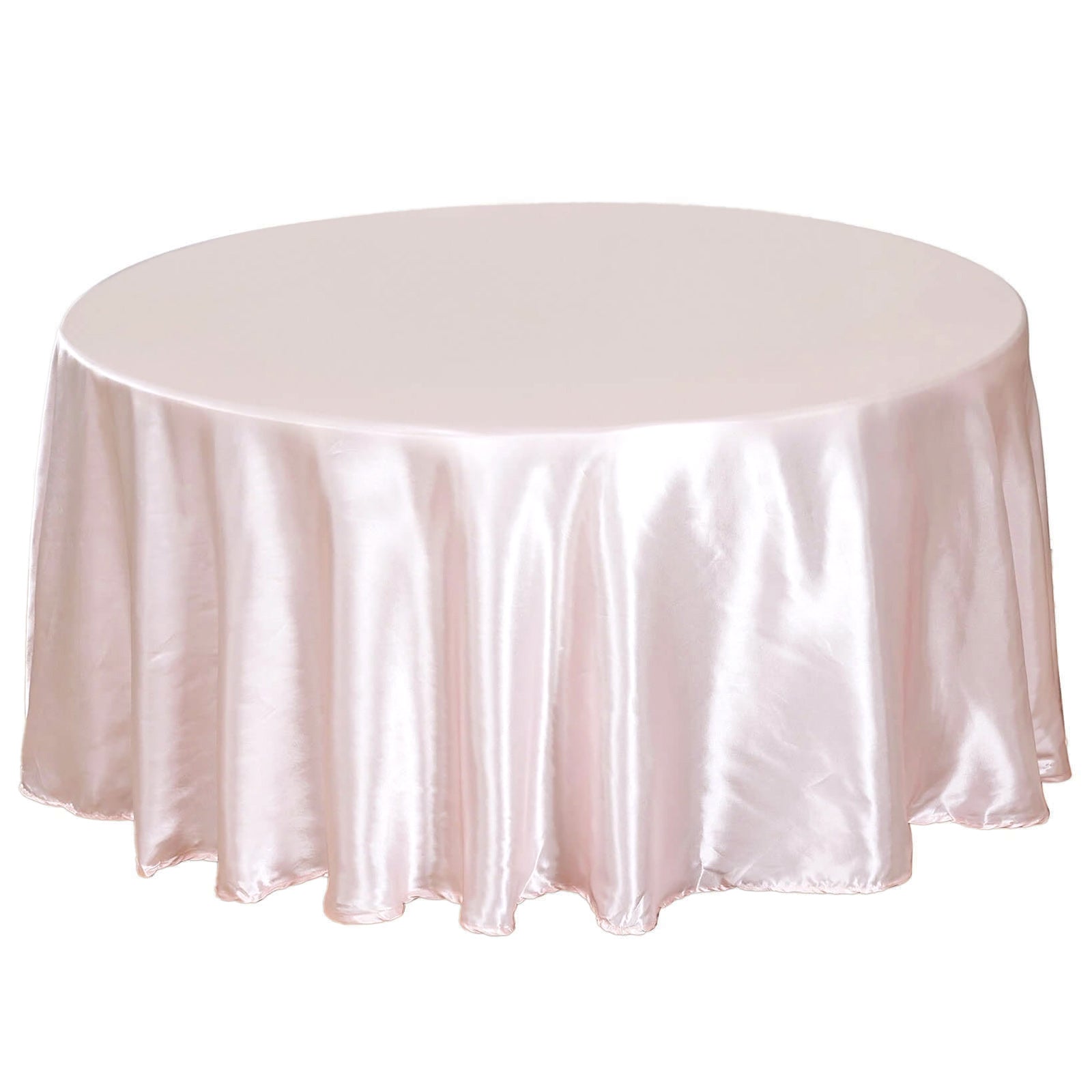 Satin 108" Round Tablecloth Blush - Smooth and Lustrous Table Cover