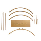 Round Floral Hoop Wedding Centerpiece Metal with Pillars Gold - Self - Standing Balloon Arch for Events 24" - Bell Racket Store