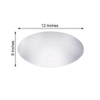 4-Pack Hanging Wall Decor Oval Glass Mirror Table Centerpiece - Reflective Event Display 12"