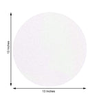 6-Pack Placemats Glitter Design Iridescent Sparkle Round - Non-Slip Decorative Dining Table Mats 13"