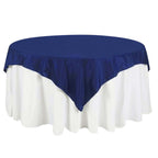 Polyester 70"x70" Table Overlay Square Tablecloth Navy Blue - Wrinkle-Resistant & Durable Table Cover
