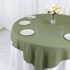 Polyester 70"x70" Table Overlay Square Tablecloth Dusty Sage Green - Wrinkle-Resistant & Durable Table Cover