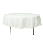 Premium Polyester 90" Round Tablecloth Ivory - Stain and Wrinkle-Resistant Design with 220GSM Thickness Table Cover