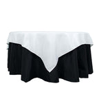 Premium Polyester 70"x70" Table Overlay Square Tablecloth White 220GSM Wrinkle-Resistant Table Cover for Stylish Gatherings
