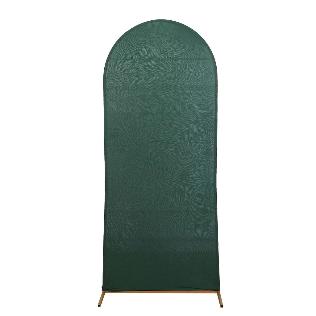 5ft Matte Hunter Emerald Green Spandex Fitted Chiara Backdrop Stand Cover For Round Top Wedding Arch