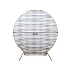 7.5ft White Rustic Wood Plank Pattern Spandex Fit Backdrop Stand Cover