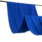 Royal Blue 4 - Way Stretch Spandex Event Curtain Drapes, Wrinkle Free Backdrop Event Panel with Rod Pockets - 5ftx10ft - Bell Racket Store