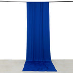 Royal Blue 4 - Way Stretch Spandex Event Curtain Drapes, Wrinkle Free Backdrop Event Panel with Rod Pockets - 5ftx14ft - Bell Racket Store