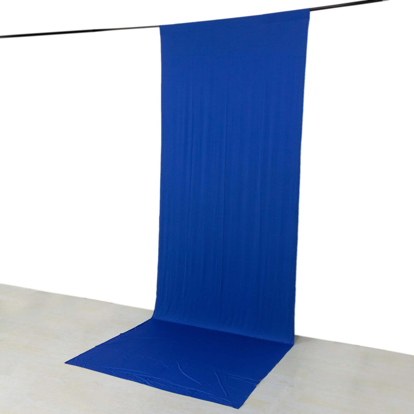 Royal Blue 4 - Way Stretch Spandex Event Curtain Drapes, Wrinkle Free Backdrop Event Panel with Rod Pockets - 5ftx14ft - Bell Racket Store