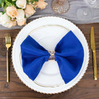 5 Pack Premium Polyester 20"x20" Napkins Royal Blue - Wrinkle-Resistant & Durable Dinner Napkins