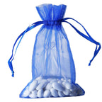 10 Pack 6"x9" Royal Blue Organza Drawstring Wedding Party Favor Bags