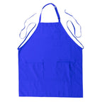 Royal Blue Premium Polyester Cooking Chef Apron with Adjustable Neck and Long Ties, Waterdrop Resistant 2 Pockets Unisex Kitchen Bib Apron - Bell Racket Store